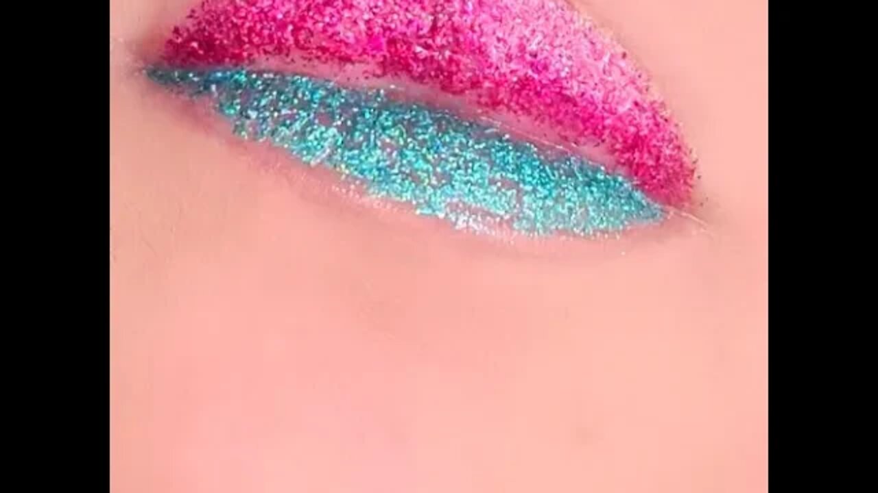 Glitter Pink Blue Lipstick #shorts #trending #viral #shortvideo #lipswatches