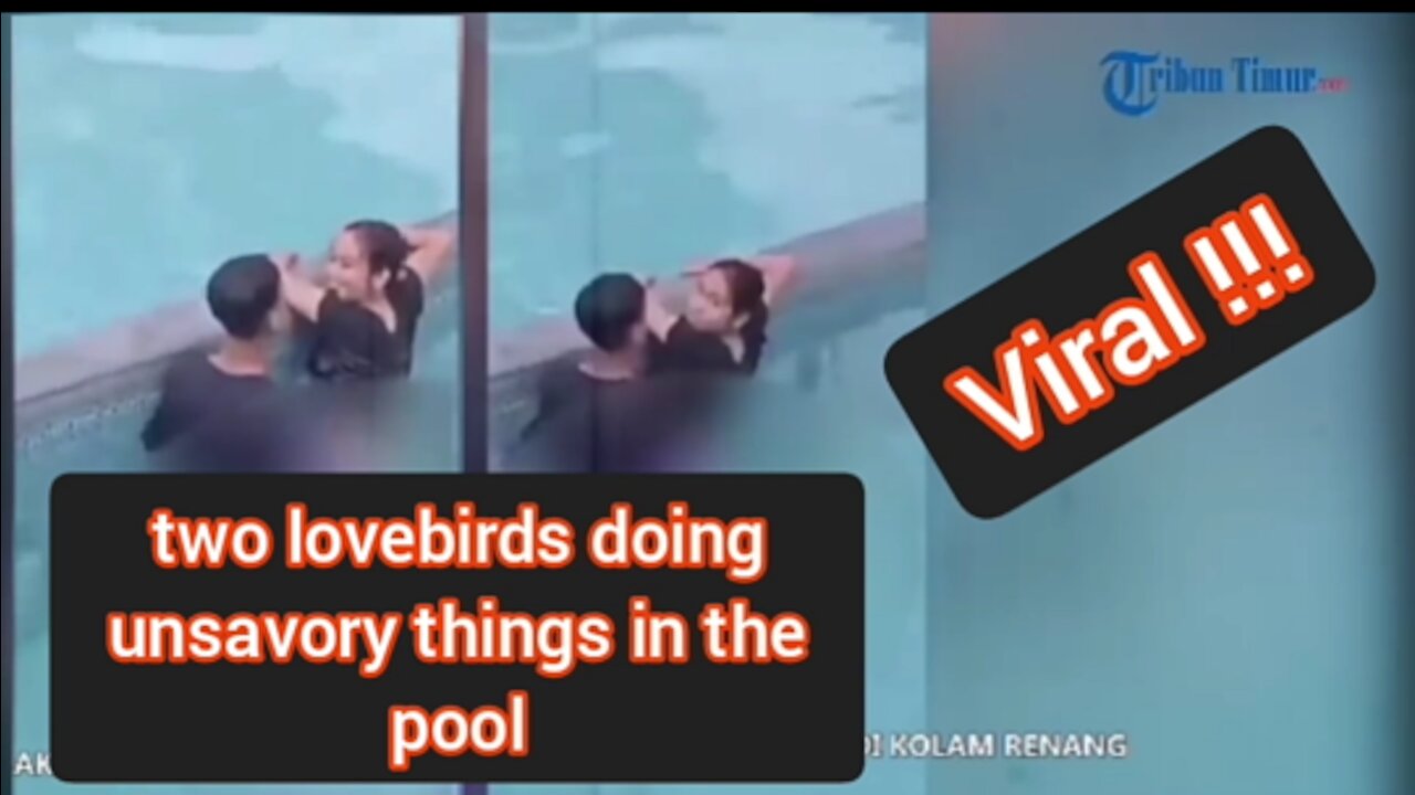 Viral !!! 😂two lovebirds doing unsavory things in the pool