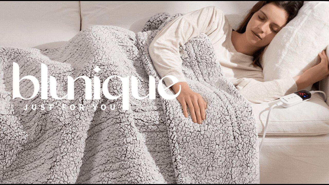 Electric Blanket Heated King Soft Double Sherpa Super Cozy
