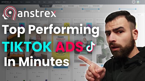 Anstrex InStream Ads Demo: Find The Best TikTok Ads in Minutes