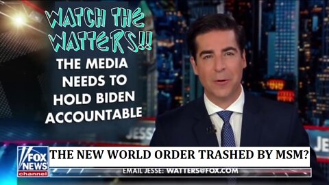 WATCH THE WATTERS!! WHEN IN YOUR LIFETIME HAVE YOU EVER SEEN THE #CRIMINALMEDIA TRASH THE NWO?