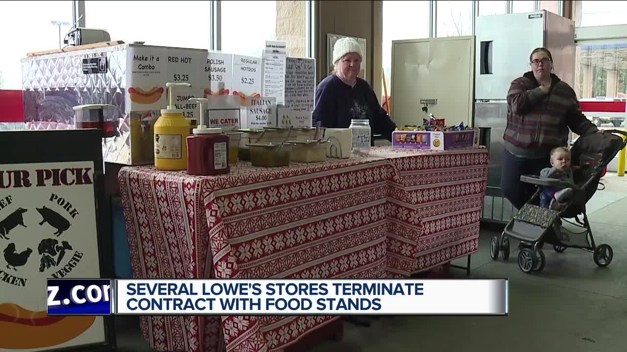 Hot dog stands kicked out of several metro Detroit Lowe's stores