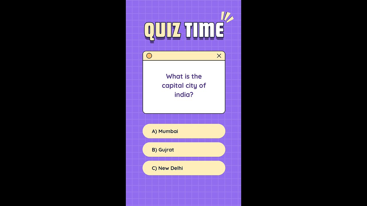 quizz time - india capital city