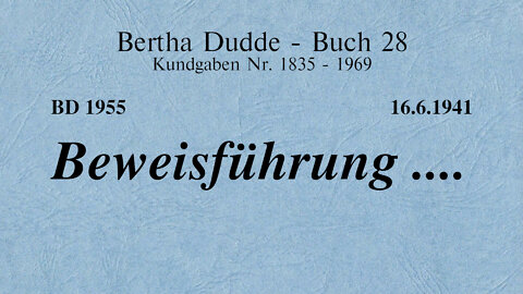 BD 1955 - BEWEISFÜHRUNG ....