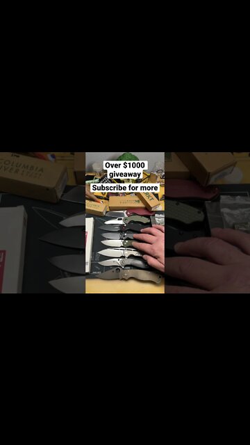 Giveaway announcement , over $1000 in prizes. #Shorts #Giveaway￼#Knives #NiceGiveaway