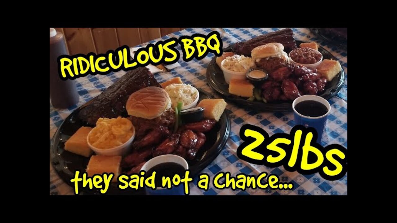 RIDICULOUS Bbq Challenge |ManvFood | 25lb Ribs