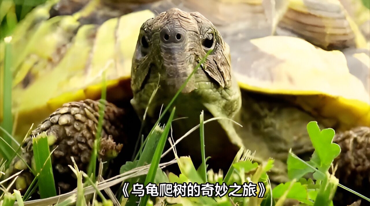 The amazing journey of a turtle climbing a tree