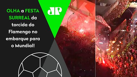 AEROFLA INCRÍVEL! OLHA a FESTA SURREAL da torcida do Flamengo HOJE no embarque para o Mundial!