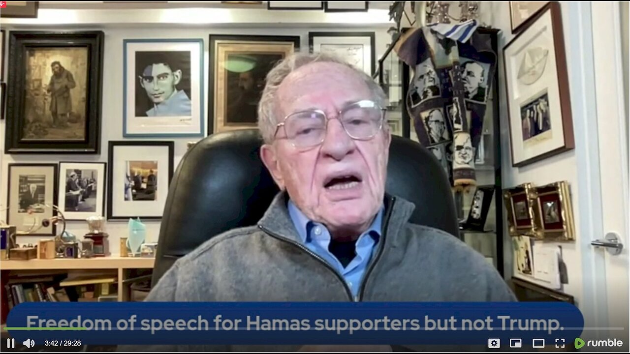 Alan Dershowitz-Freedom of speech for Hamas supporters but not Trump