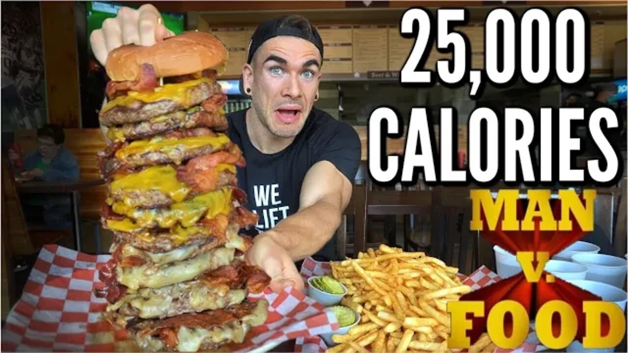 IMPOSSIBLE 12LB BURGER CHALLENGE FROM MAN VS FOOD | EAGLES DELI | Boston Massachusetts