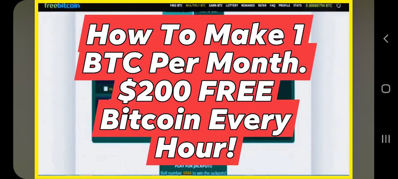 How To Make 1 BTC Per Month. $200 FREE Bitcoin Every Hour!