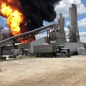 Eye witness video of explosion at Akron chemical plant