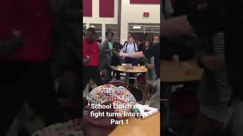 School lunch room fight turns into riot. Part 1