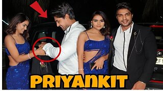 PriyanKit Moments | Priyanka Choudhary And Ankit Gupta At International Iconic Awards 2023