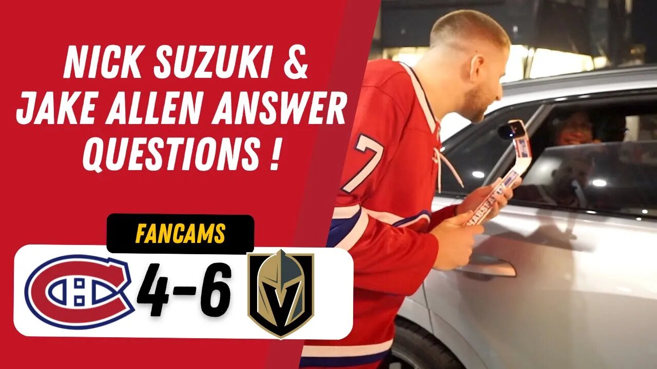 SUZUKI & ALLEN ANSWER QUESTIONS ! | MTL 4-6 VGK | FANCAM