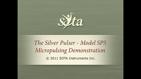 SOTA Silver Pulser - Model SP5 - Micropulsing Demonstration