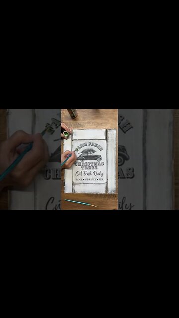 Dumpster Dive to Christmas Decor: Upcycling a Cabinet Door