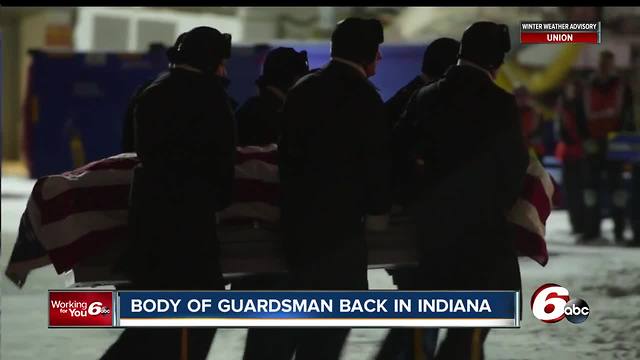 Body of soldier who died at Fort Hood returned home to Indiana