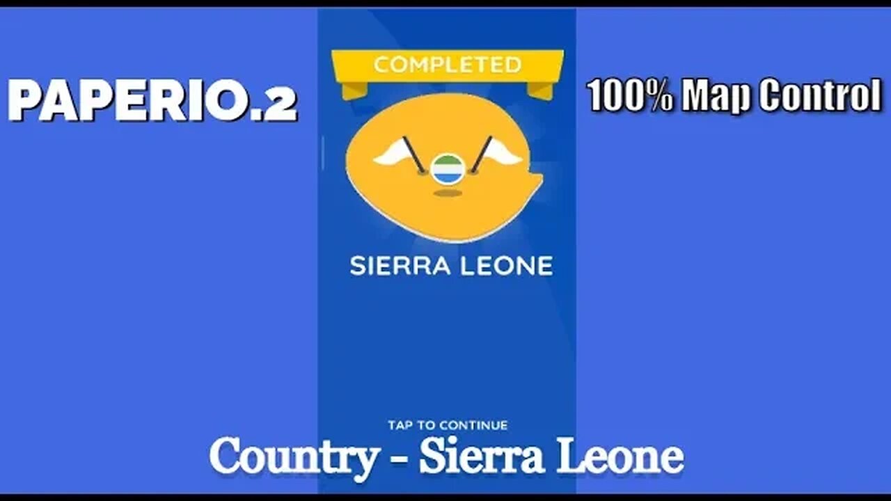 Paper.io 2 Mobile Gaming Video #29 || Map Control: 100.00% || Sierra Leone