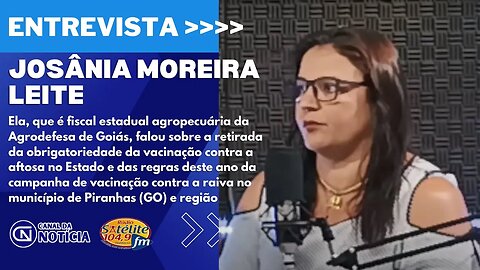 FISCAL DA AGRODEFESA FALA SOBRE A RETIRADA DA OBRIGATORIEDADE DA VACINAÇÃO CONTRA A AFTOSA EM GOIÁS