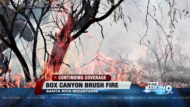 Several agencies respond to brush fire in Box Canyon