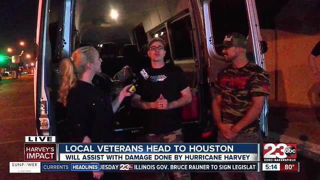 Local veterans heading to Houston to help with Hurricane Harvey victims