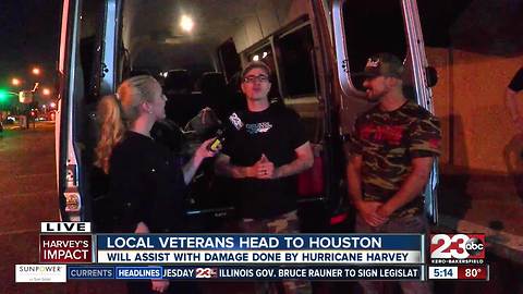 Local veterans heading to Houston to help with Hurricane Harvey victims