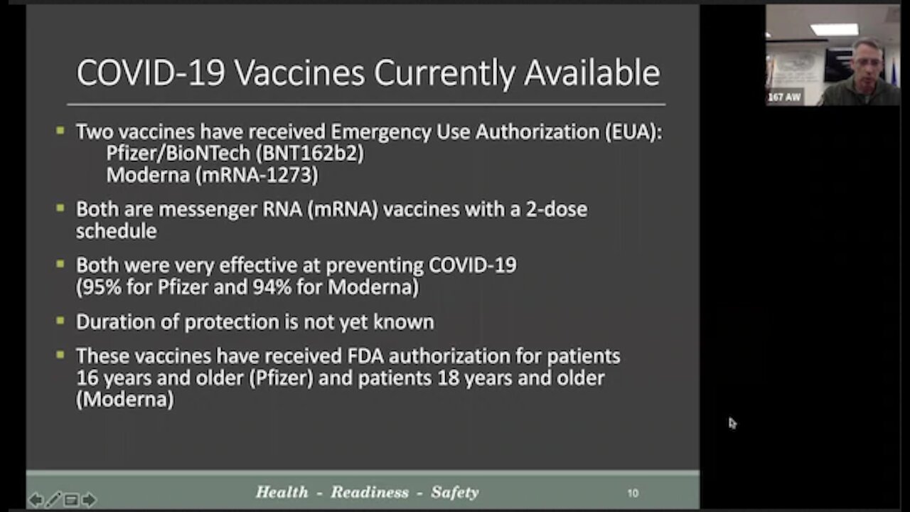 COVID-19 Vaccine Information Session with Lt. Col. (Dr.) Kevin Culbert