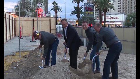 Groundbreaking for new Las Vegas Strip pedestrian bridge