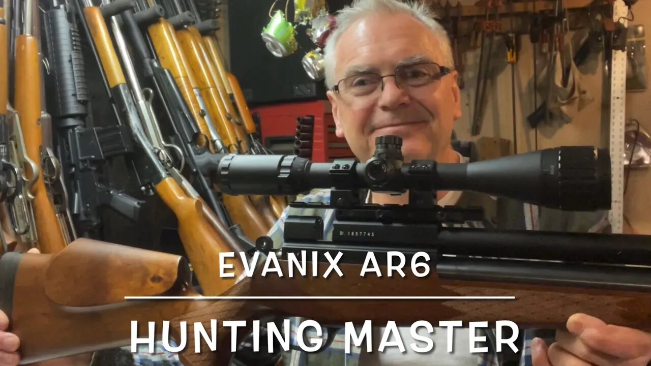 New loaner for the channel: Evanix Hunting Master AR6 22 caliber revolver PCP rifle Thanks Nate!