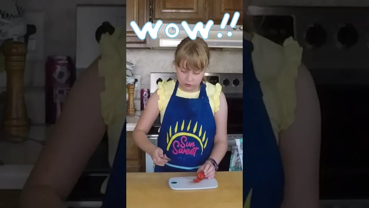 I was Gifted a New Chef Knife #chefknife #knife #knifeskills #iridescent #gifted #kidscookingchannel