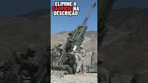 O TAMANHO DESSA ARMA IMPRESSIONA #shorts #armas #viral #guerra