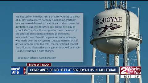 Parents say no heat in Sequoyah HS in Tahlequah