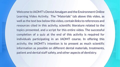 01 Dental Mercury & Environmental Preface