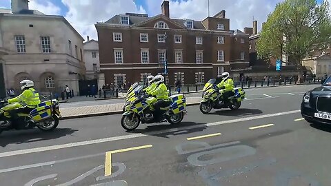 Police escorts bikes Whitehall #london