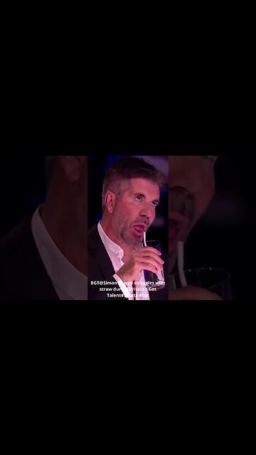 BGT@Simon Cowell struggles with straw during Britain's Got Talent #shorts #bgt #simoncowell