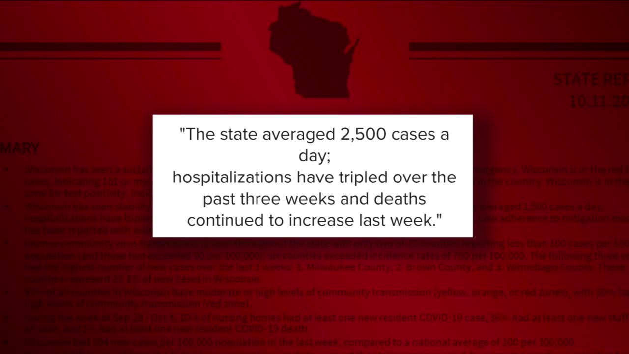 Wisconsin fourth in the nation for new COVID-19 cases