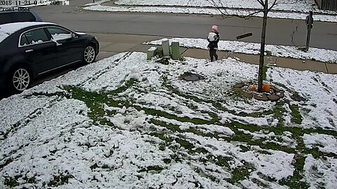 Little Girl is SO DONE with Building a Snowman