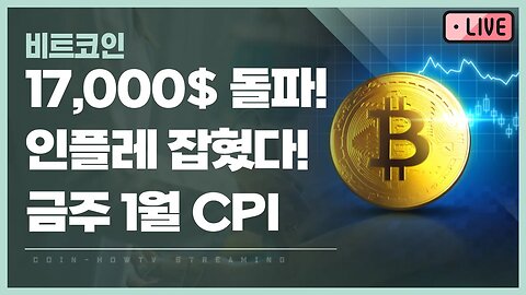 물가 잡혔다! 비트코인 17K돌파! 이제 남은건 목요일 12월 CPI analysis of bitcoin and inflation|비트코인 실시간 방송 쩔코TV