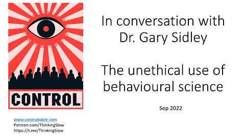 Dr. Gary Sidley on the unethical use of behavioural science