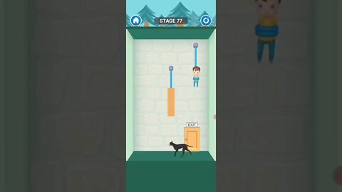 rescue cut rope puzzle 😎 #shorts