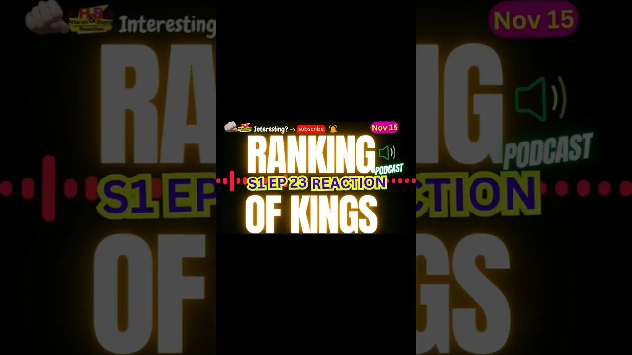 Ranking Of Kings Anime S1 EP 23 Reaction Theory Podcast | Harsh&Blunt Short