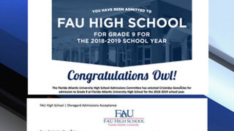 48 students have acceptances at Florida Atlantic University High School rescinded after 'glitch'