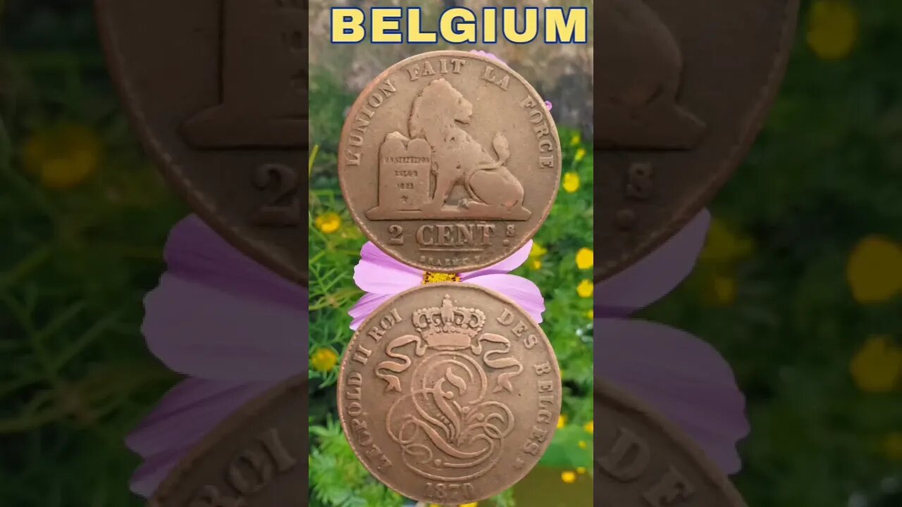 Belgium 2 Centimes 1870.#shorts #coinnotesz