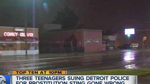 Teens sues Detroit police over prostitution sting