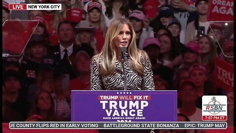 FULL SPEECH: Melania Trump Delivers Remarks at Madison Square Garden in NYC- 10/27/24