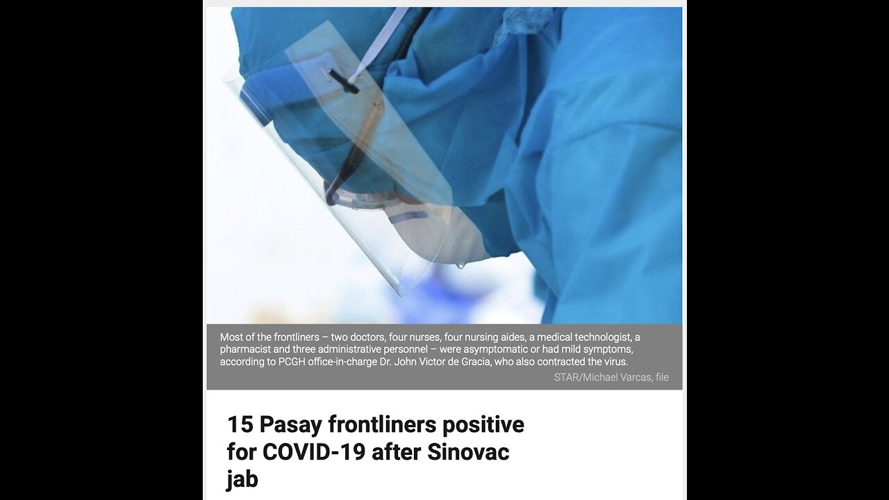 15 Frontliners Positive for COVID-19 after Sinovac jab in Pasay City, Philippines | Philstar.com