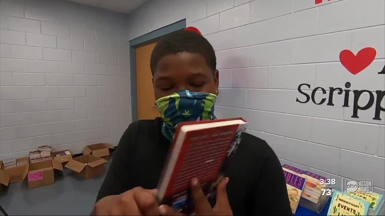 Students at Oak Park Elementary receive new books thanks to ABC Action News' "If You Give A Child A Book" campaign