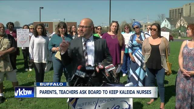 Parents, teachers ask board to keep Kaleida nurses