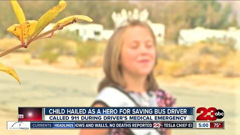 9-year-old saves bus drivers life